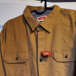 Wrangler Men's Long Sleeve Comfort Tan XL New With Tags!